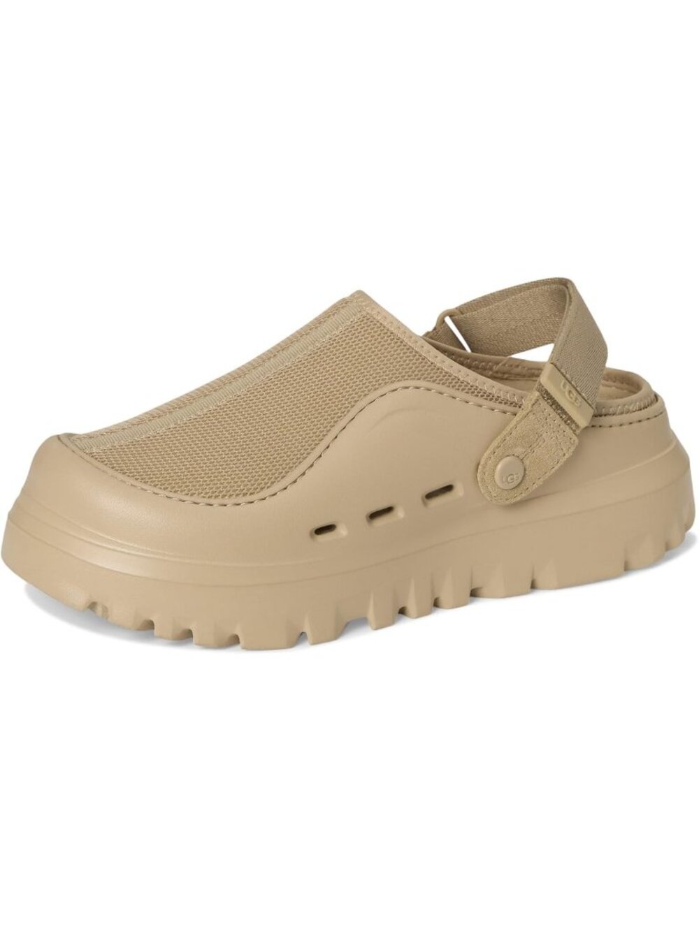Ugg Men Dark Sand Open Toe Imported Removable Heel Strap Casual Peakmod Slippers